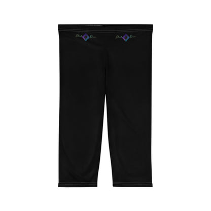 BlackOnion Comfortable Women’s Capri Leggings with Workout Design 💯💋🌸