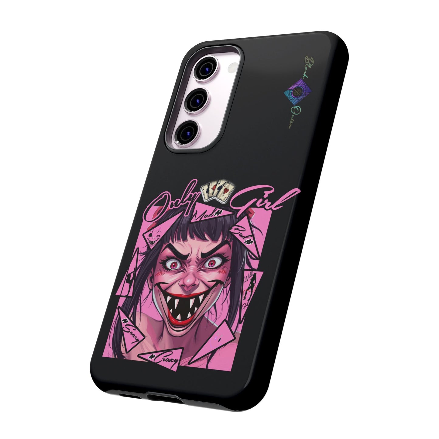 BlackOnion Brand New Phone Case - with Motivational Workout Motif’ Mad Girl💋🌸 ‘🔥🫵