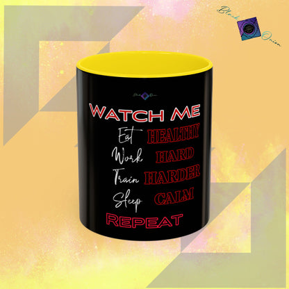 BlackOnion Coffee Mug Serial 2 with Workout Motif ‘Watch me’🫵🔥💪