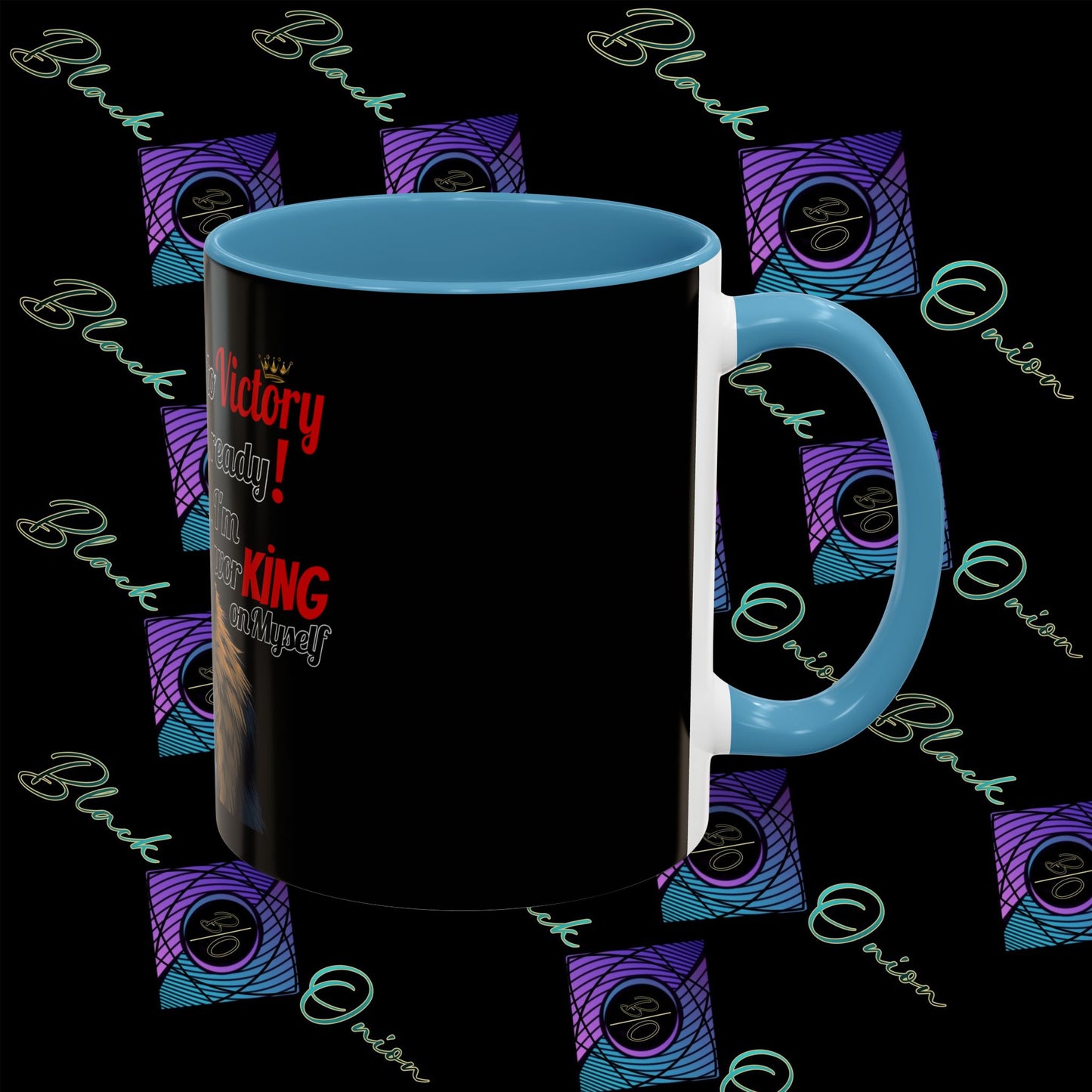 BlackOnion Coffee Mug 2 with Workout Motif ‘Victory V2’🫵🔥💪