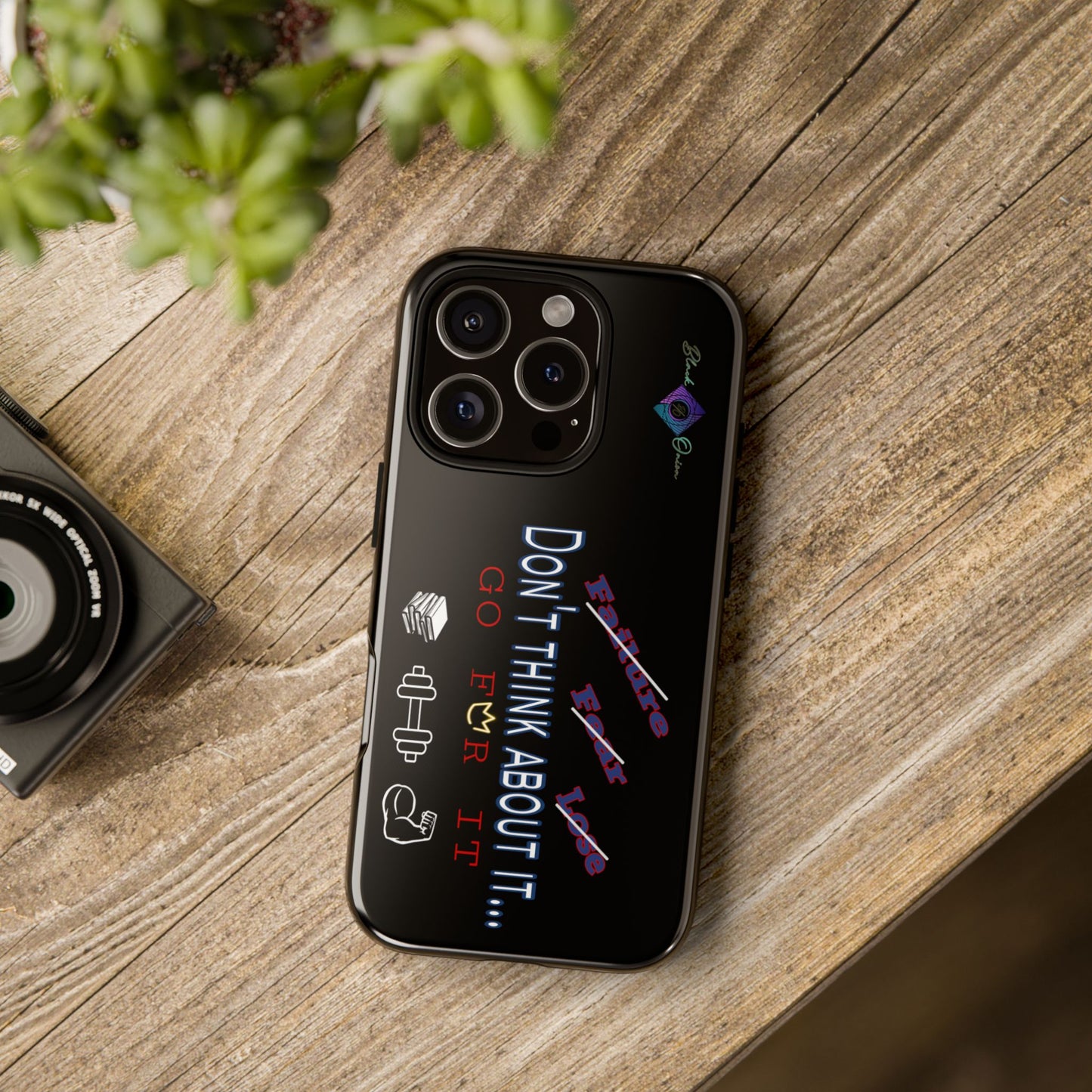 BlackOnion Brand New Phone Case - with Motivational Workout Motif’Don’t think ‘💪🔥🫵