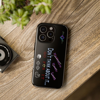 BlackOnion Brand New Phone Case - with Motivational Workout Motif’Don’t think ‘💪🔥🫵