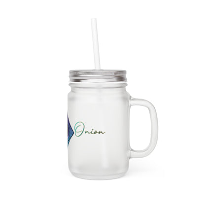 BlackOnion Personalized Mason Jar Tumbler with B/O Design 🔥💪🫵