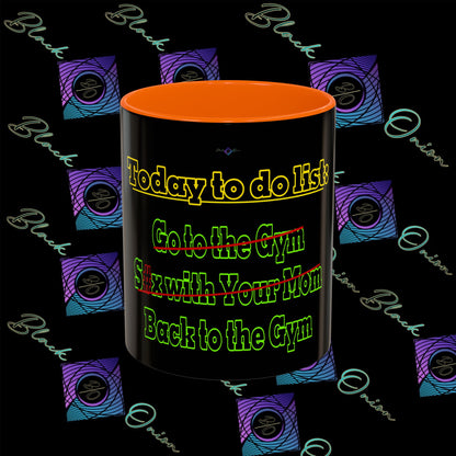 BlackOnion Coffee Mug 2 with Workout Motif ‘Today To Do List V2’🫵🔥💪