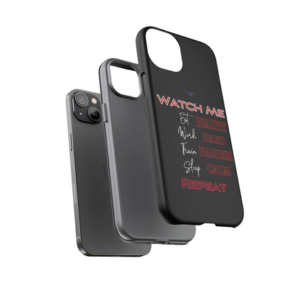 BlackOnion Phone Case -with Motivational Motif  'Watch Me' 💪🔥🫵