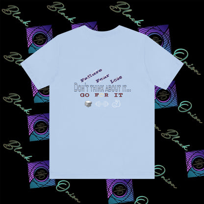 BlackOnion T-Shirt with Workout Motif “Don't Think About It, Go For It!” V4 💪🔥🫵