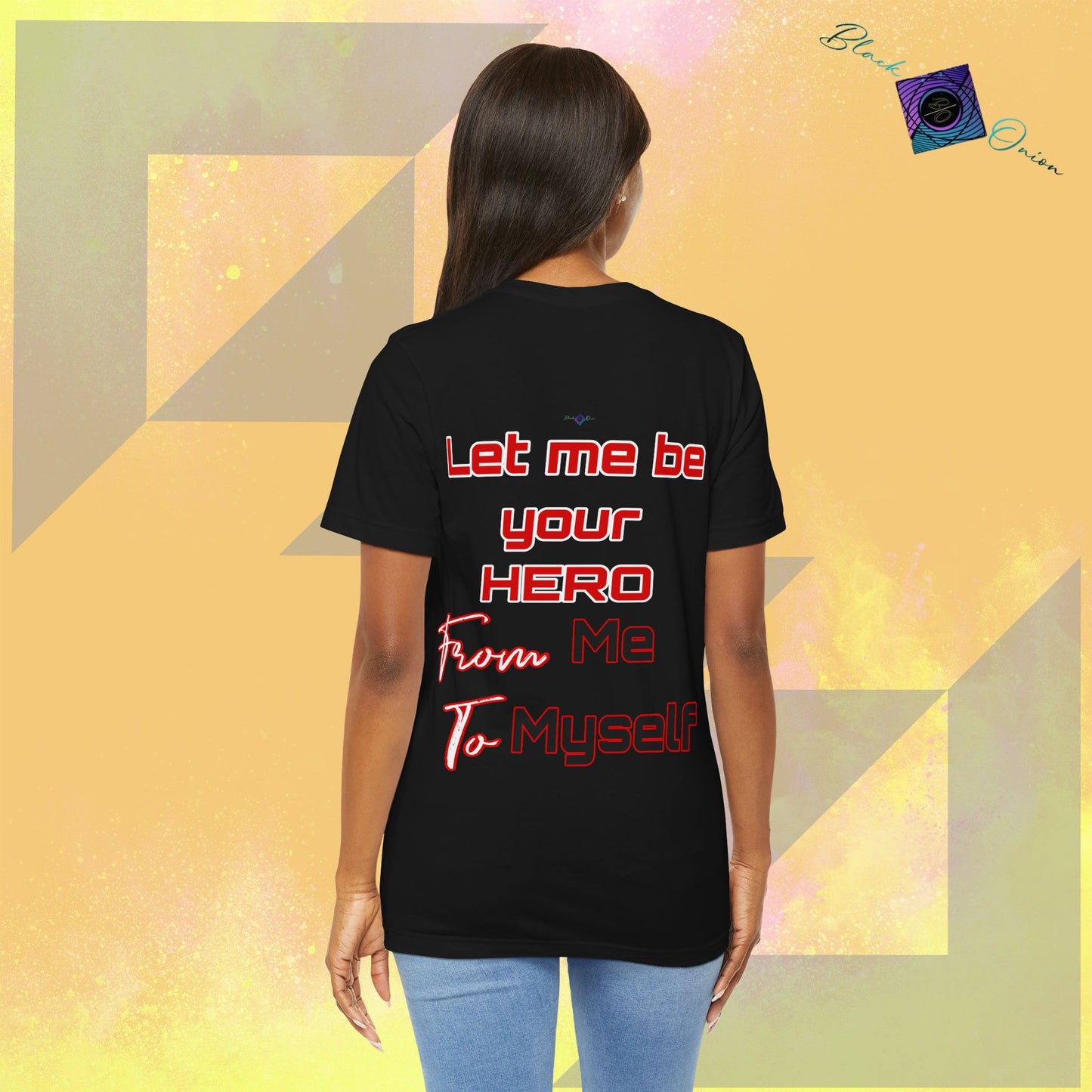 BlackOnion T-Shirt with Workout Motif “Let me be your Hero” 🫵🔥💪