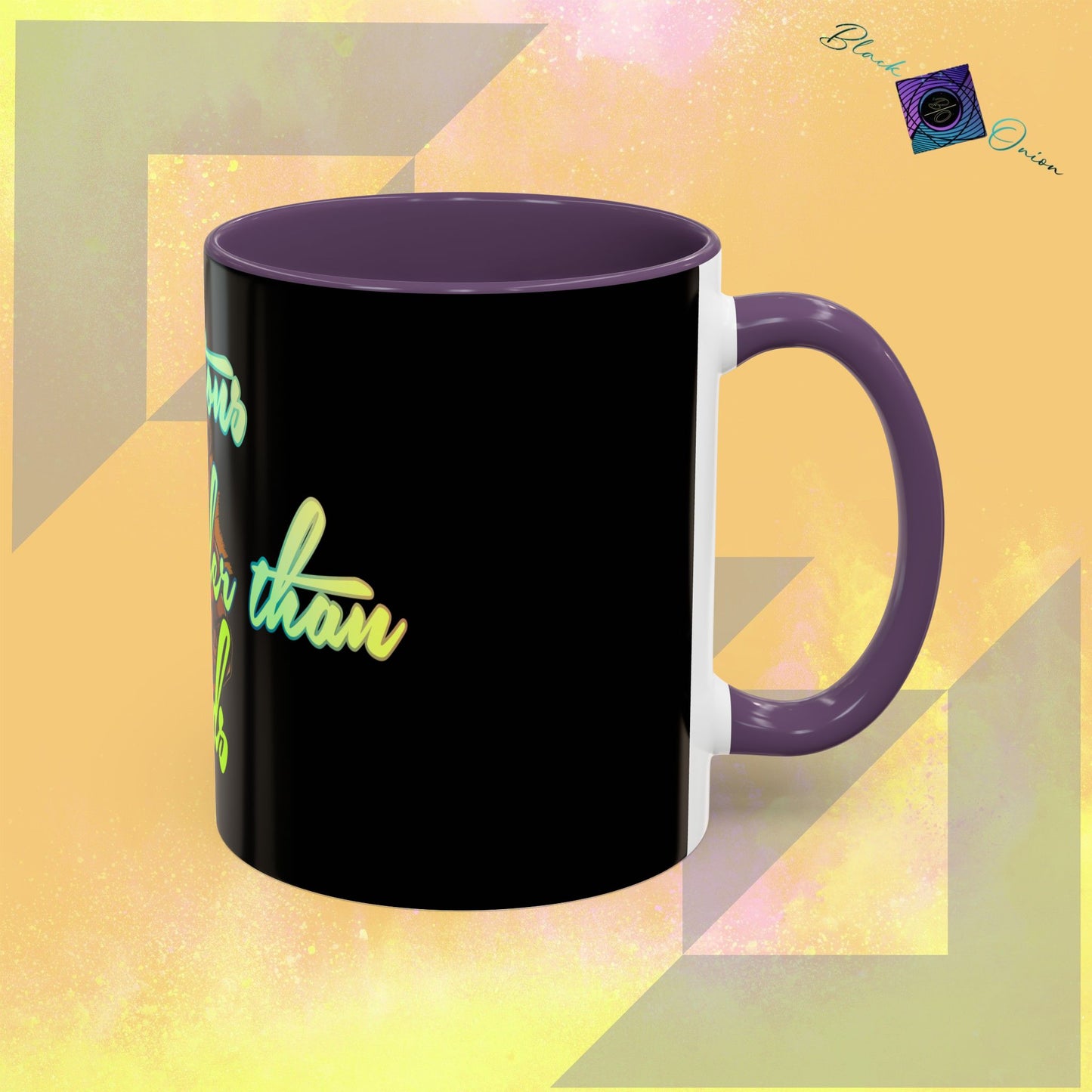 BlackOnion Coffee Mug - 11oz with Workout Motif ‘Actions speak lauder than words’🔥💪🫵