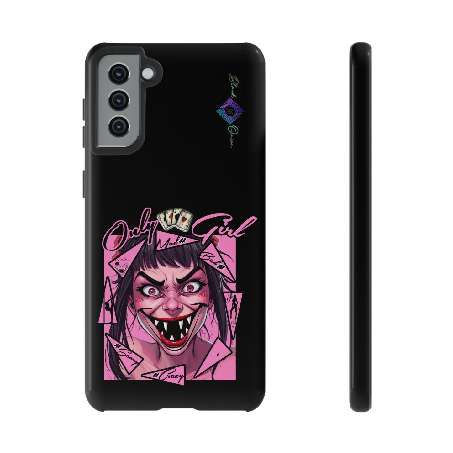 BlackOnion Brand New Phone Case - with Motivational Workout Motif’ Mad Girl💋🌸 ‘🔥🫵