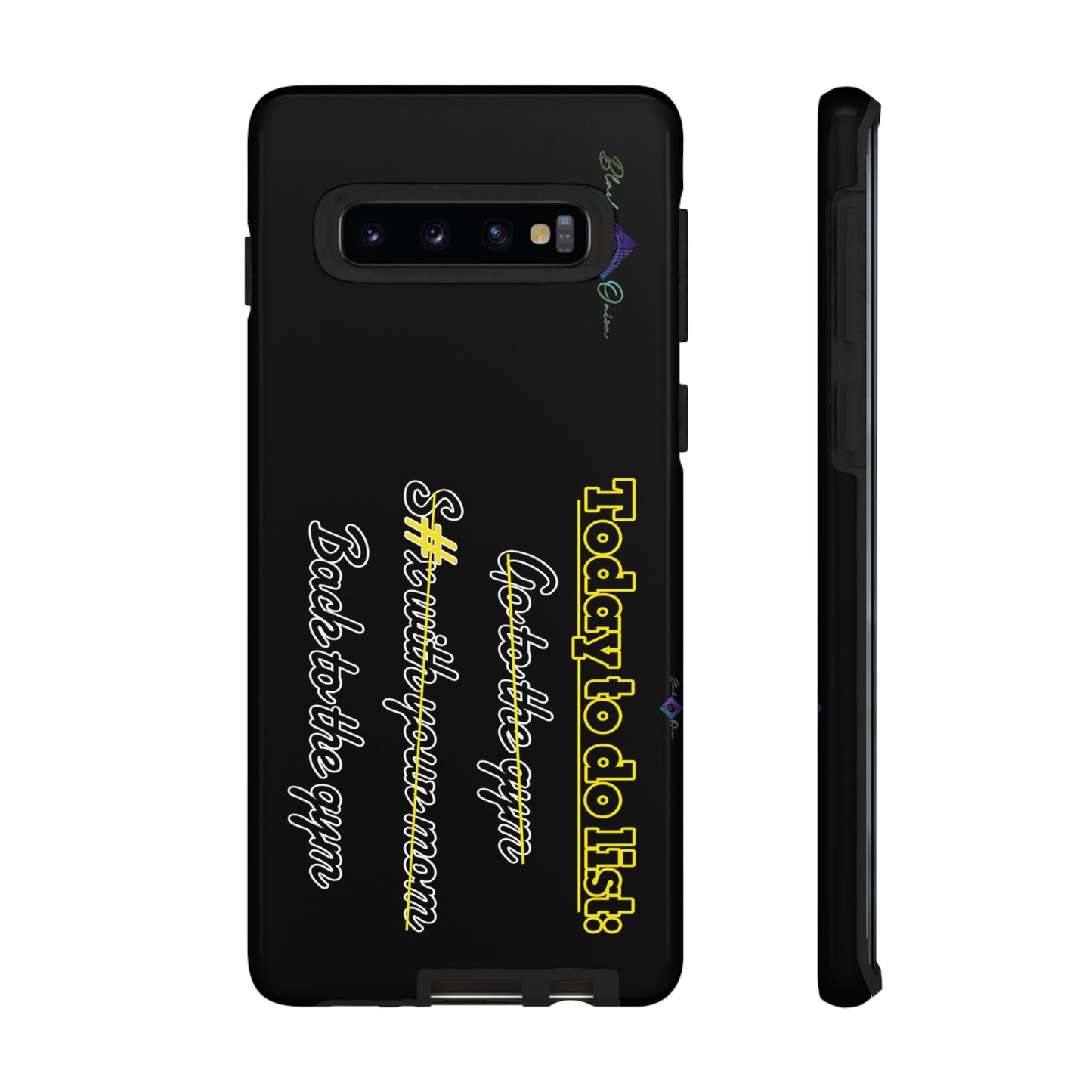 BlackOnion Brand New Phone Case - with Motivational Workout Motif’Today to do list ‘💪🔥🫵