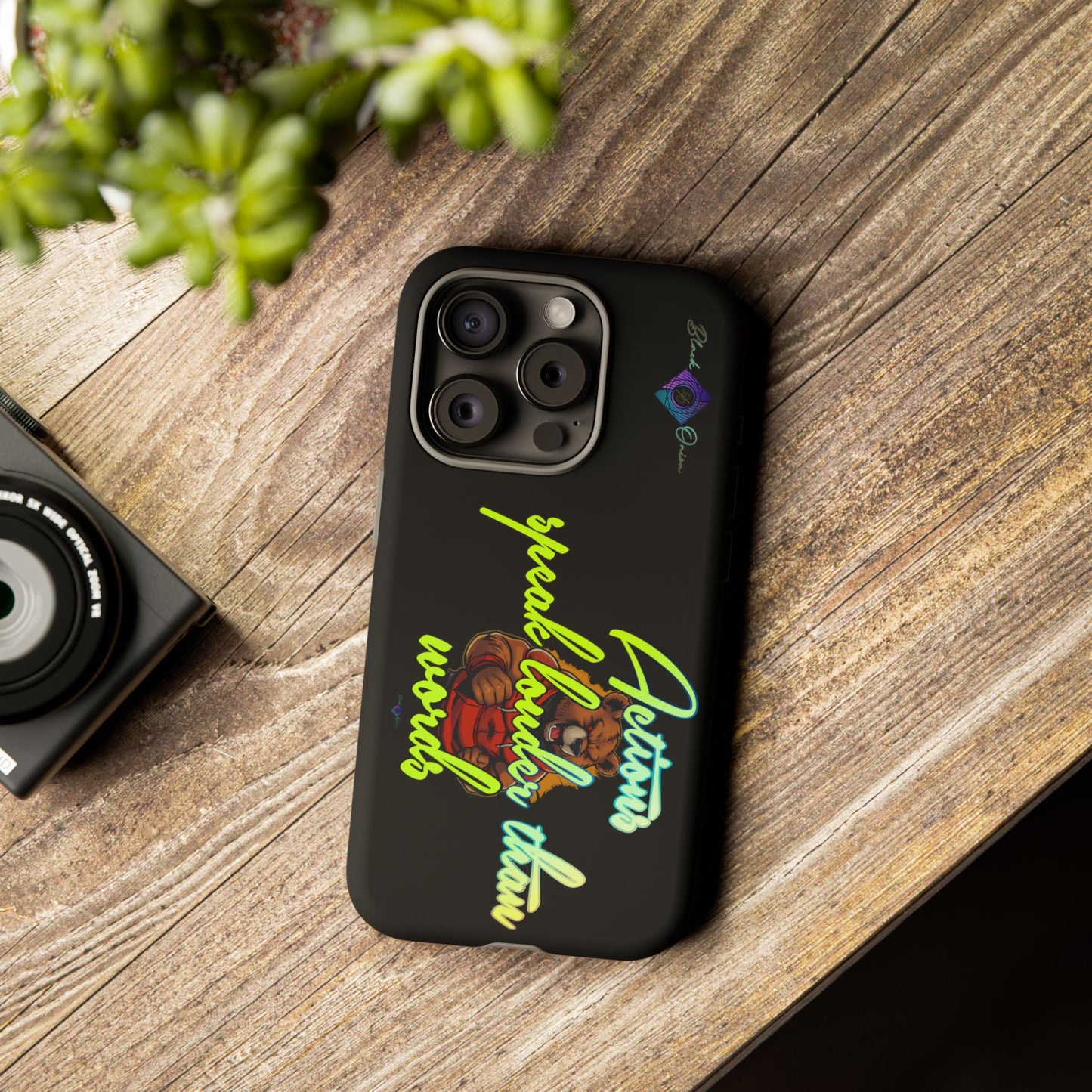 BlackOnion Brand New Phone Case - with Motivational Workout Motif ‘Actions speak lauder ‘💪🔥🫵