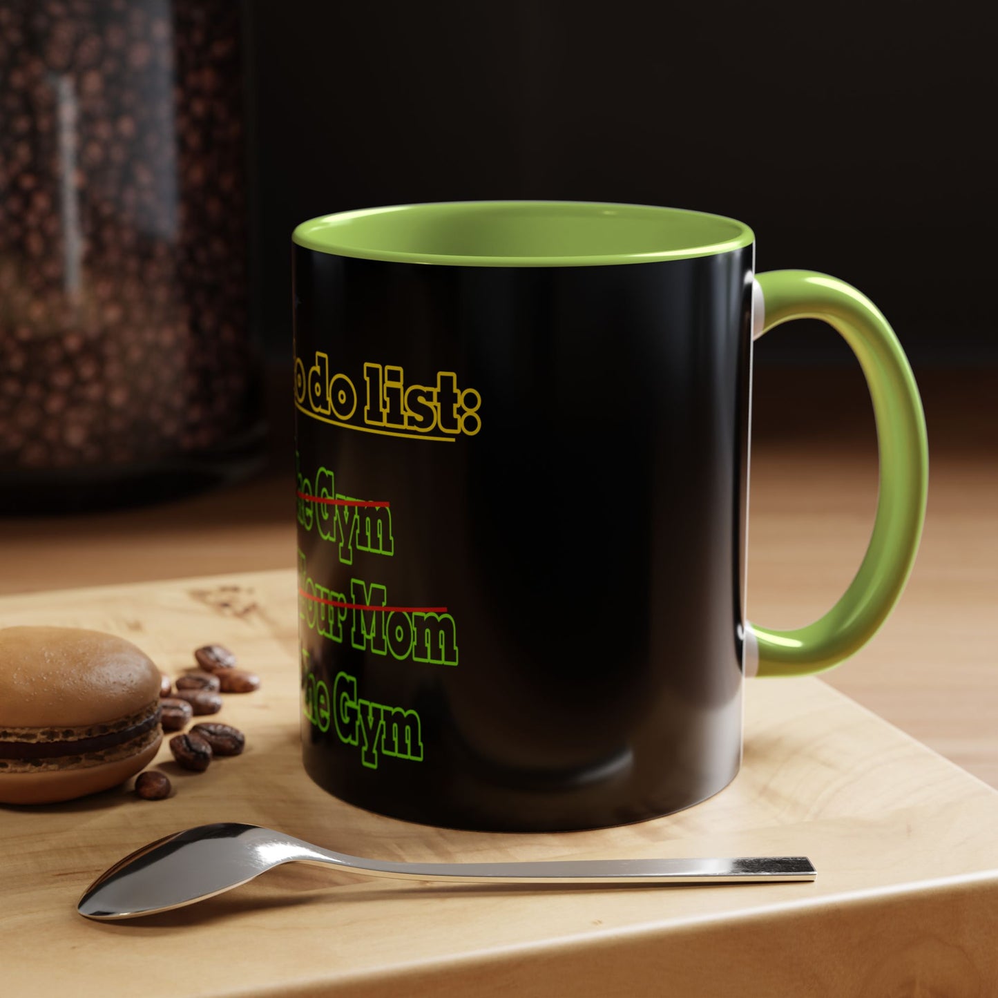 BlackOnion Coffee Mug 2 with Workout Motif ‘Today To Do List V2’🫵🔥💪