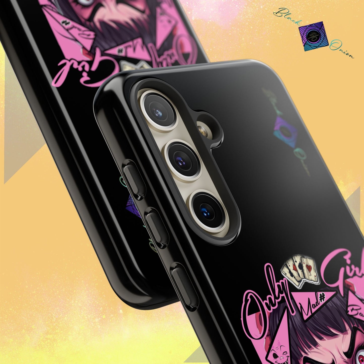 BlackOnion Brand New Phone Case - with Motivational Workout Motif’ Mad Girl💋🌸 ‘🔥🫵