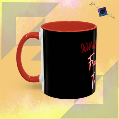 BlackOnion Coffee Mug - 11oz with Workout Motif ‘We’ll walk this road together’🔥💪🫵