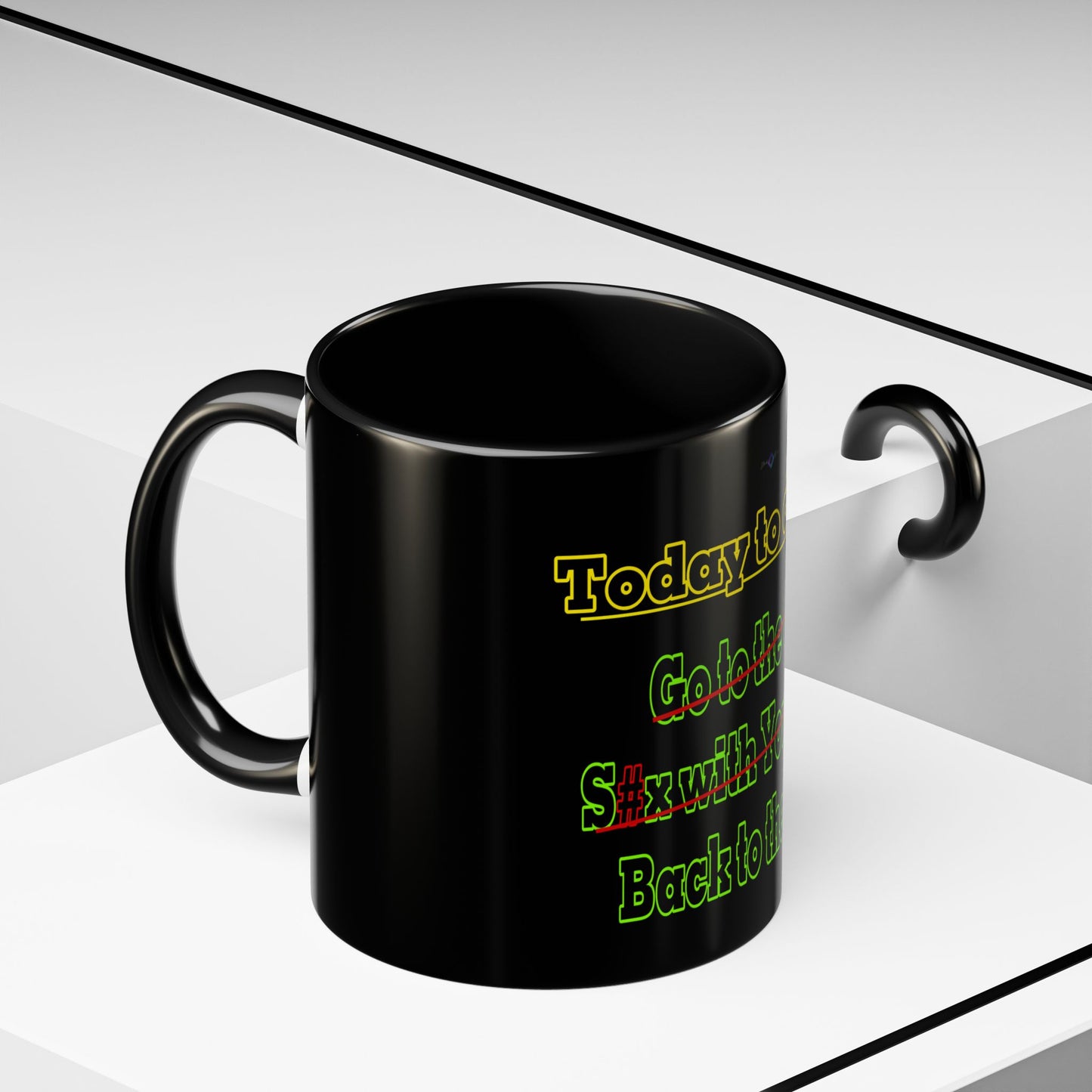 BlackOnion Coffee Mug 2 with Workout Motif ‘Today To Do List V2’🫵🔥💪