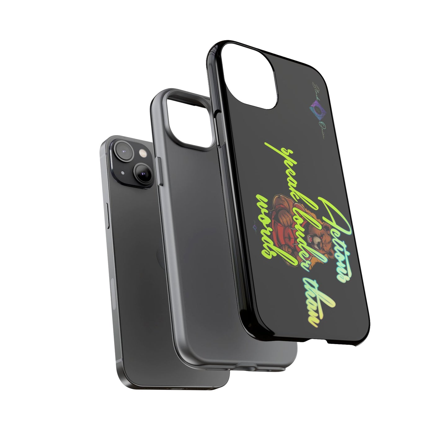 BlackOnion Brand New Phone Case - with Motivational Workout Motif ‘Actions speak lauder ‘💪🔥🫵