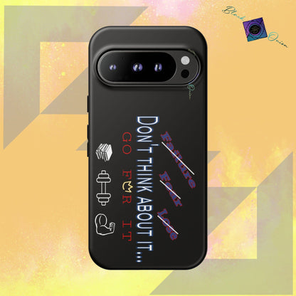 BlackOnion Brand New Phone Case - with Motivational Workout Motif’Don’t think ‘💪🔥🫵