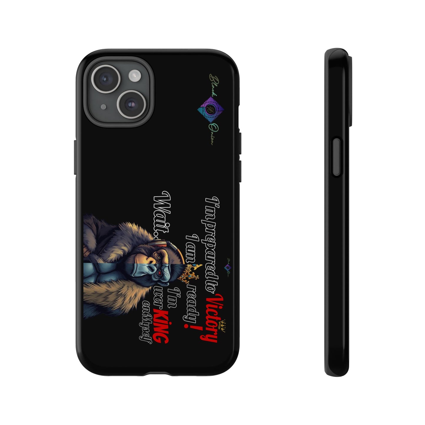 BlackOnion Brand New Phone Case - with Motivational Workout Motif’Victory 👑‘💪🔥🫵