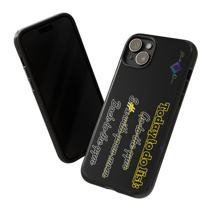 BlackOnion Brand New Phone Case - with Motivational Workout Motif’Today to do list ‘💪🔥🫵