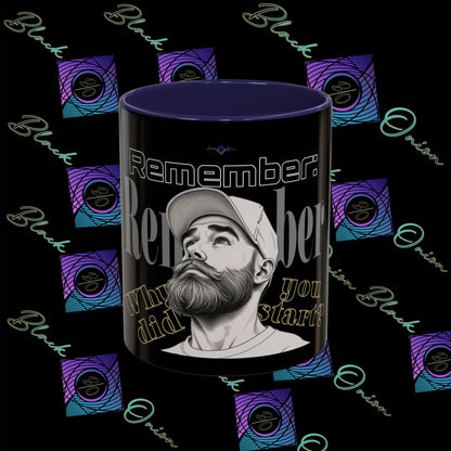 BlackOnion Coffee Mug - 11oz with Workout Motif ‘Remember ’🔥💪🫵