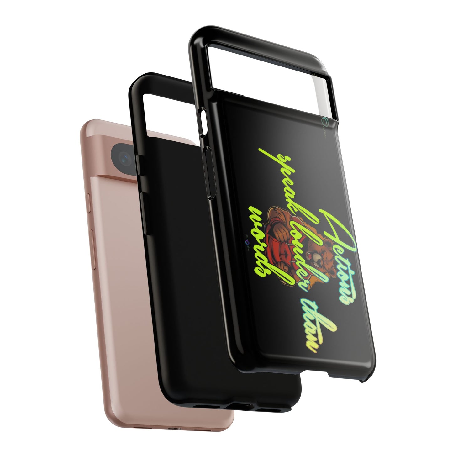 BlackOnion Brand New Phone Case - with Motivational Workout Motif ‘Actions speak lauder ‘💪🔥🫵
