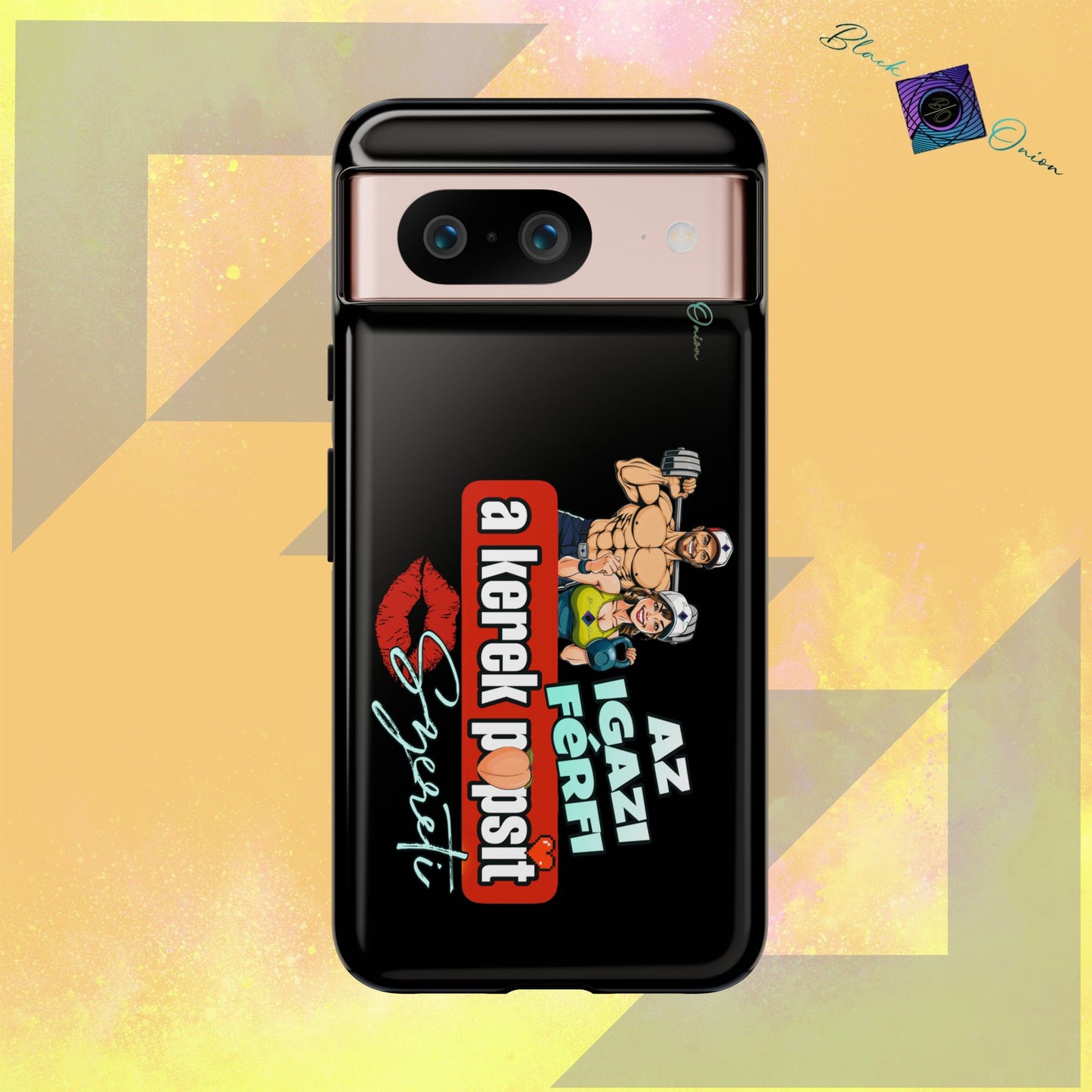 BlackOnion Brand New Phone Case - with Motivational Workout Motif ‘Az igazi férfi ‘💪🔥🫵
