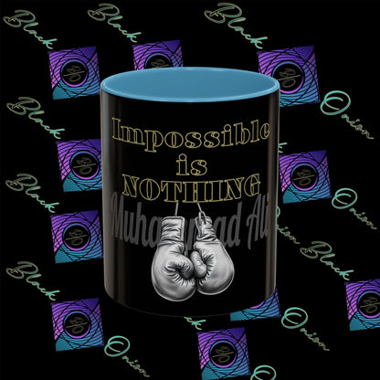 BlackOnion Coffee Mug - 11oz with Workout Motif ‘Impossible is nothing’🔥💪🫵