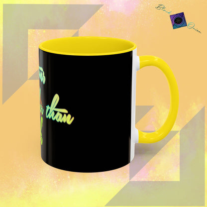 BlackOnion Coffee Mug 2 with Workout Motif ‘Actions speak lauder than words V2’🫵🔥💪