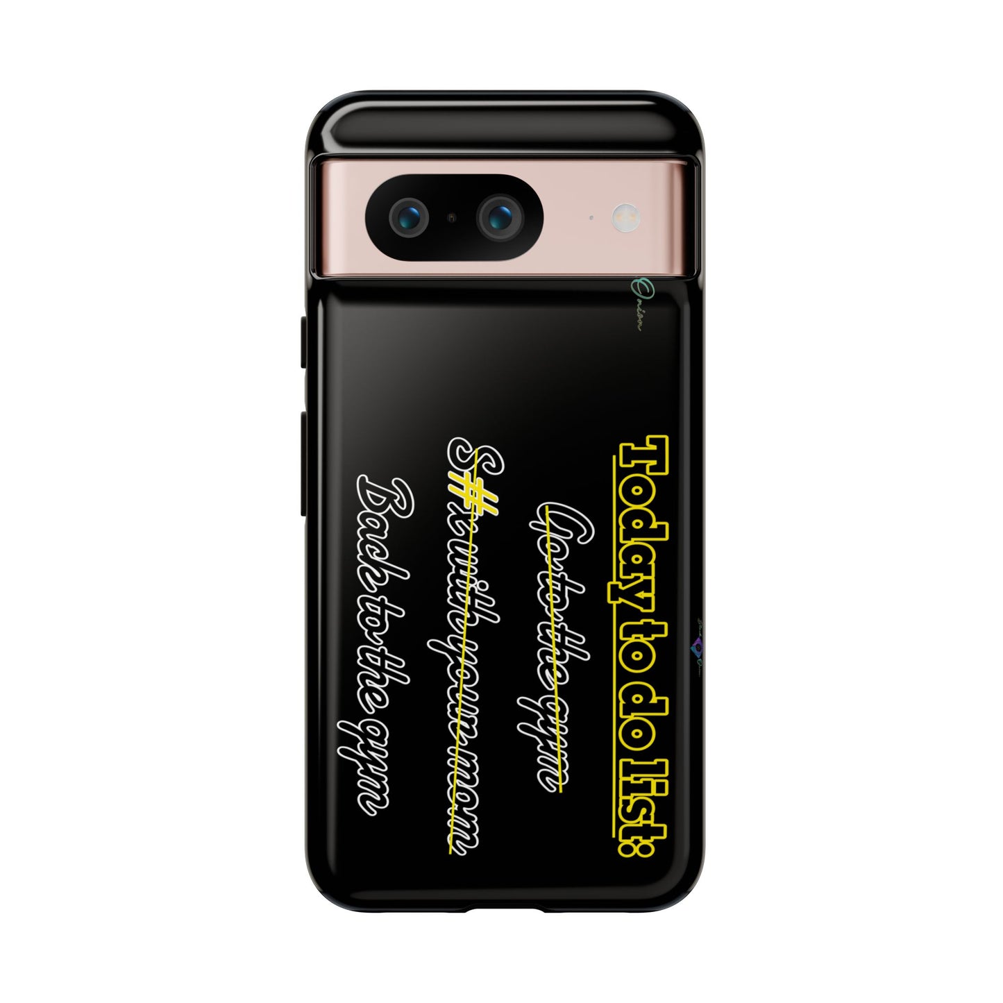 BlackOnion Brand New Phone Case - with Motivational Workout Motif’Today to do list ‘💪🔥🫵