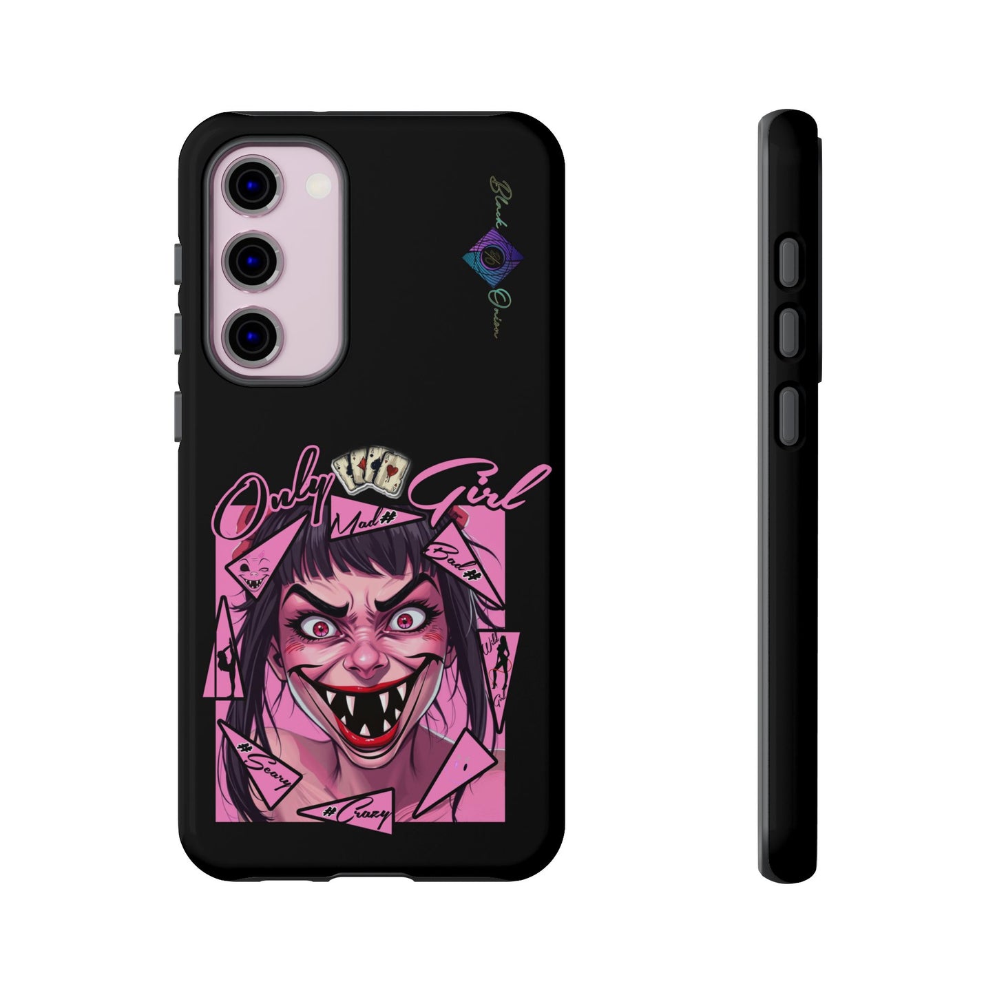 BlackOnion Brand New Phone Case - with Motivational Workout Motif’ Mad Girl💋🌸 ‘🔥🫵
