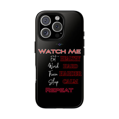 BlackOnion Phone Case -with Motivational Motif  'Watch Me' 💪🔥🫵