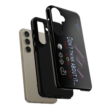 BlackOnion Brand New Phone Case - with Motivational Workout Motif’Don’t think ‘💪🔥🫵