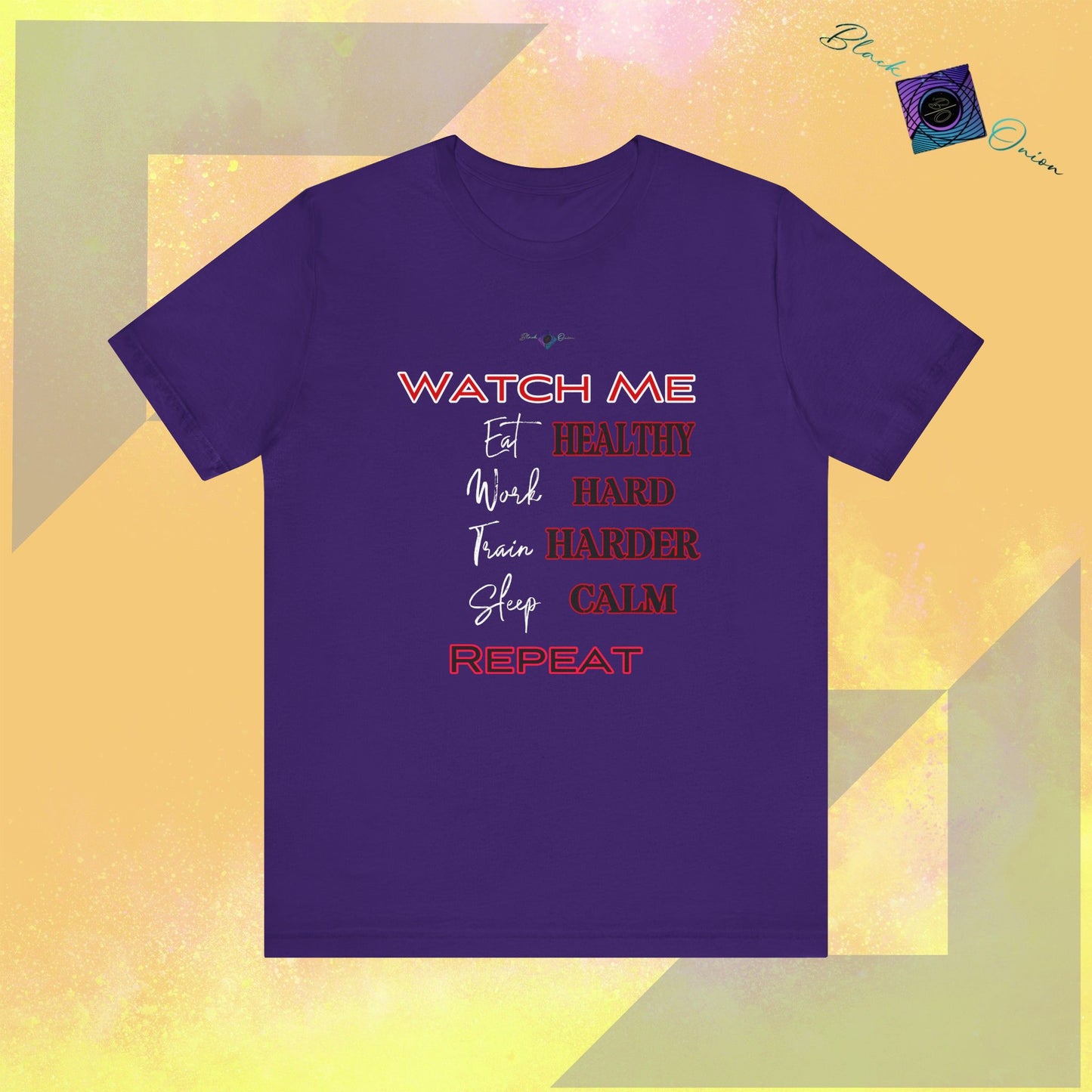 BlackOnion  T-Shirt with Workout Motif V4 ‘ Watch Me’💪🔥🫵