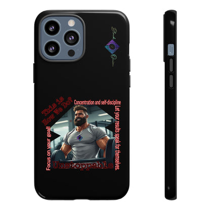 BlackOnion Brand New Phone Case - with Motivational Workout Motif’Unstoppable ‘💪🔥🫵