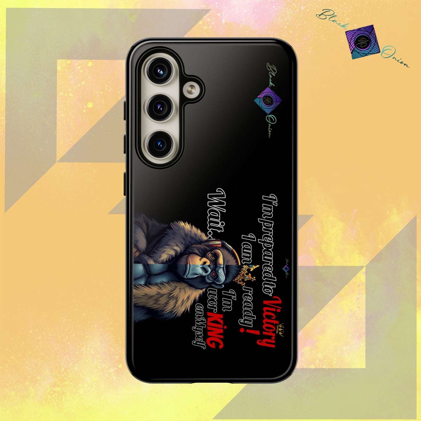 BlackOnion Brand New Phone Case - with Motivational Workout Motif’Victory 👑‘💪🔥🫵