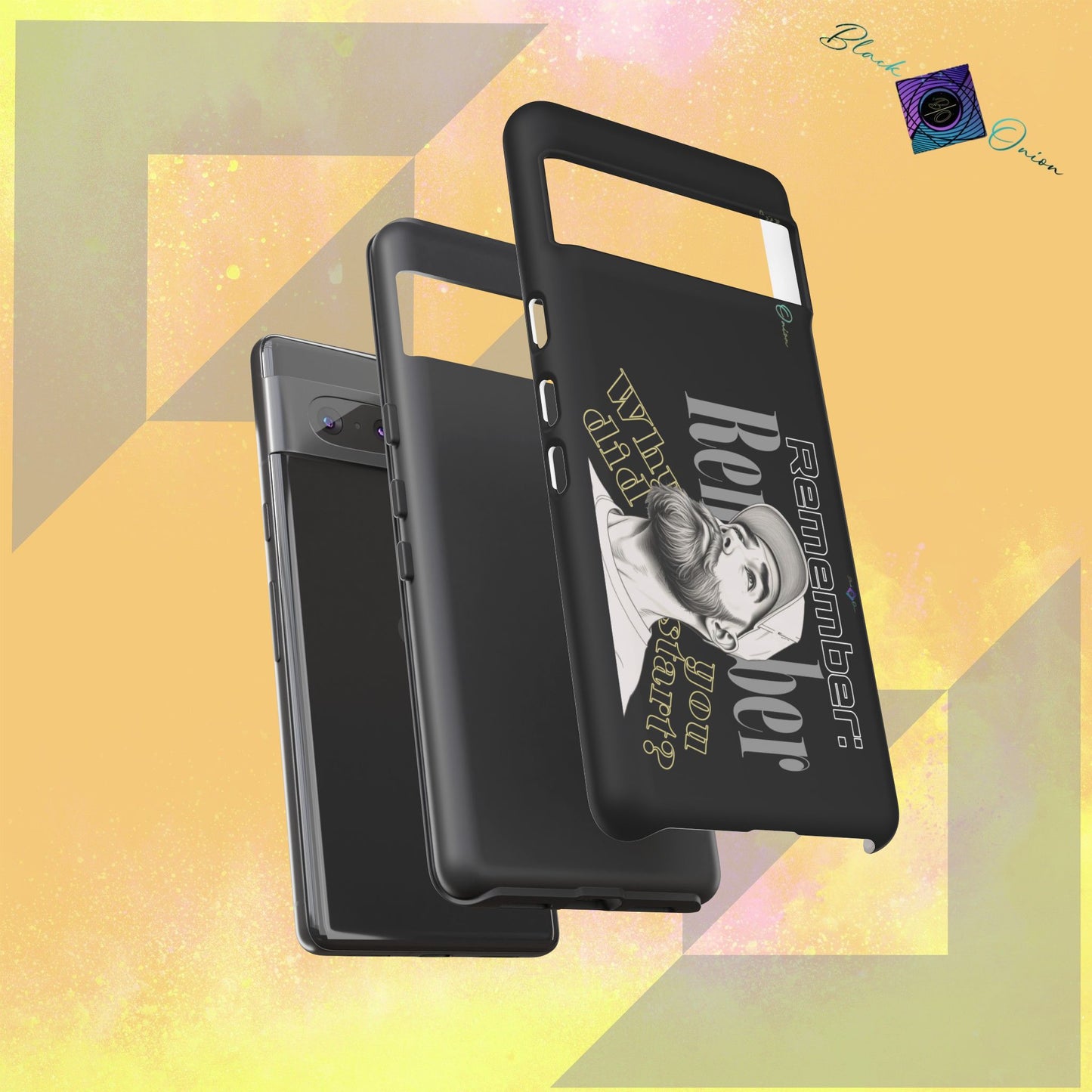 BlackOnion Brand New Phone Case - with Motivational Workout Motif’Remember ‘💪🔥🫵