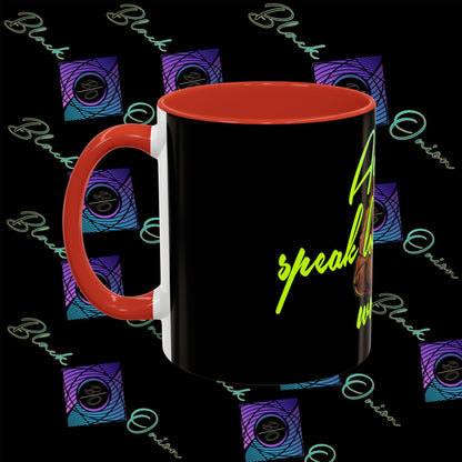 BlackOnion Coffee Mug 2 with Workout Motif ‘Actions speak lauder than words V2’🫵🔥💪