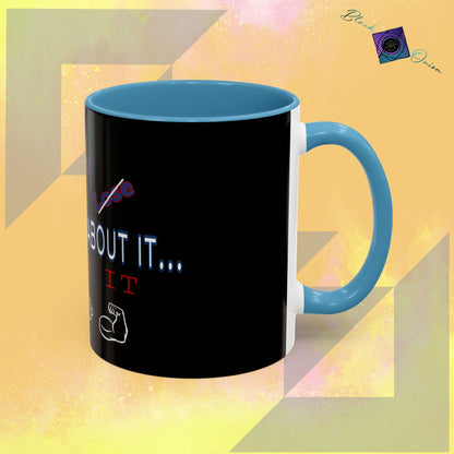 BlackOnion Coffee Mug - 11oz with workout motif ‘Don’t think about it’🔥💪🫵