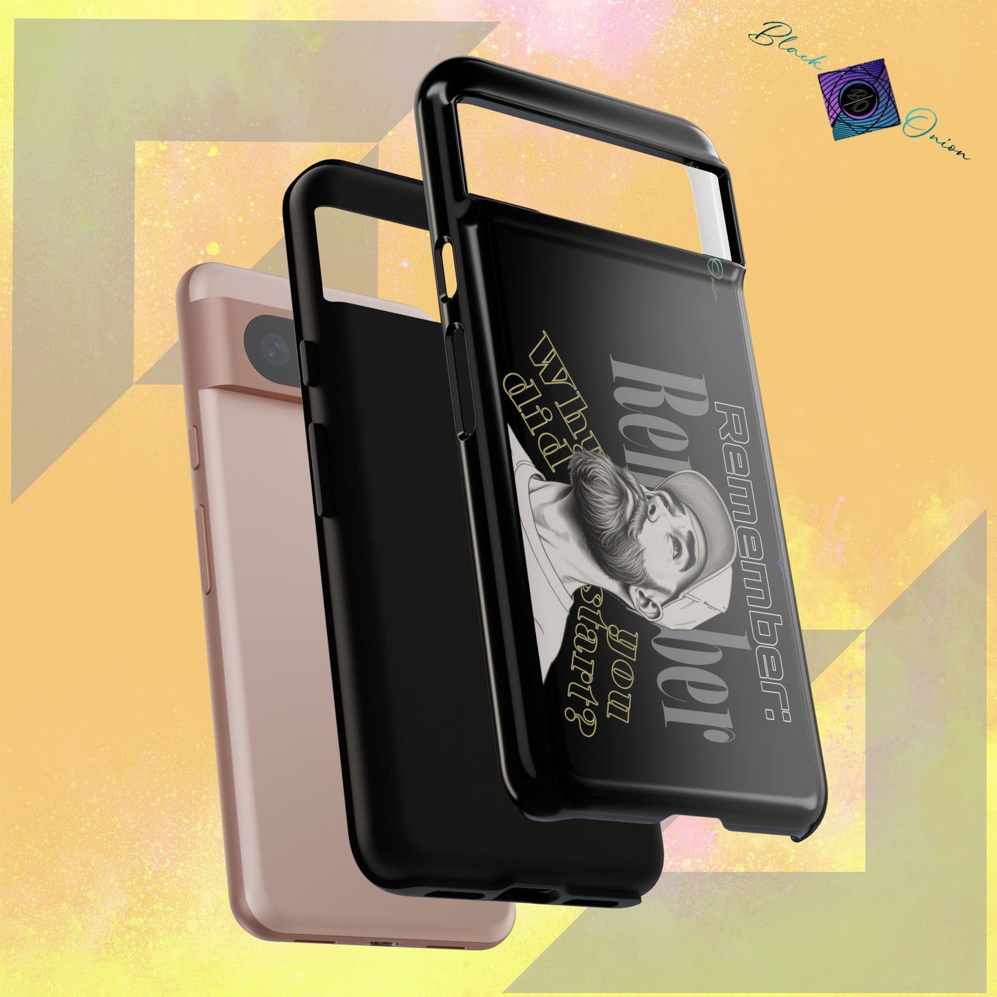BlackOnion Brand New Phone Case - with Motivational Workout Motif’Remember ‘💪🔥🫵