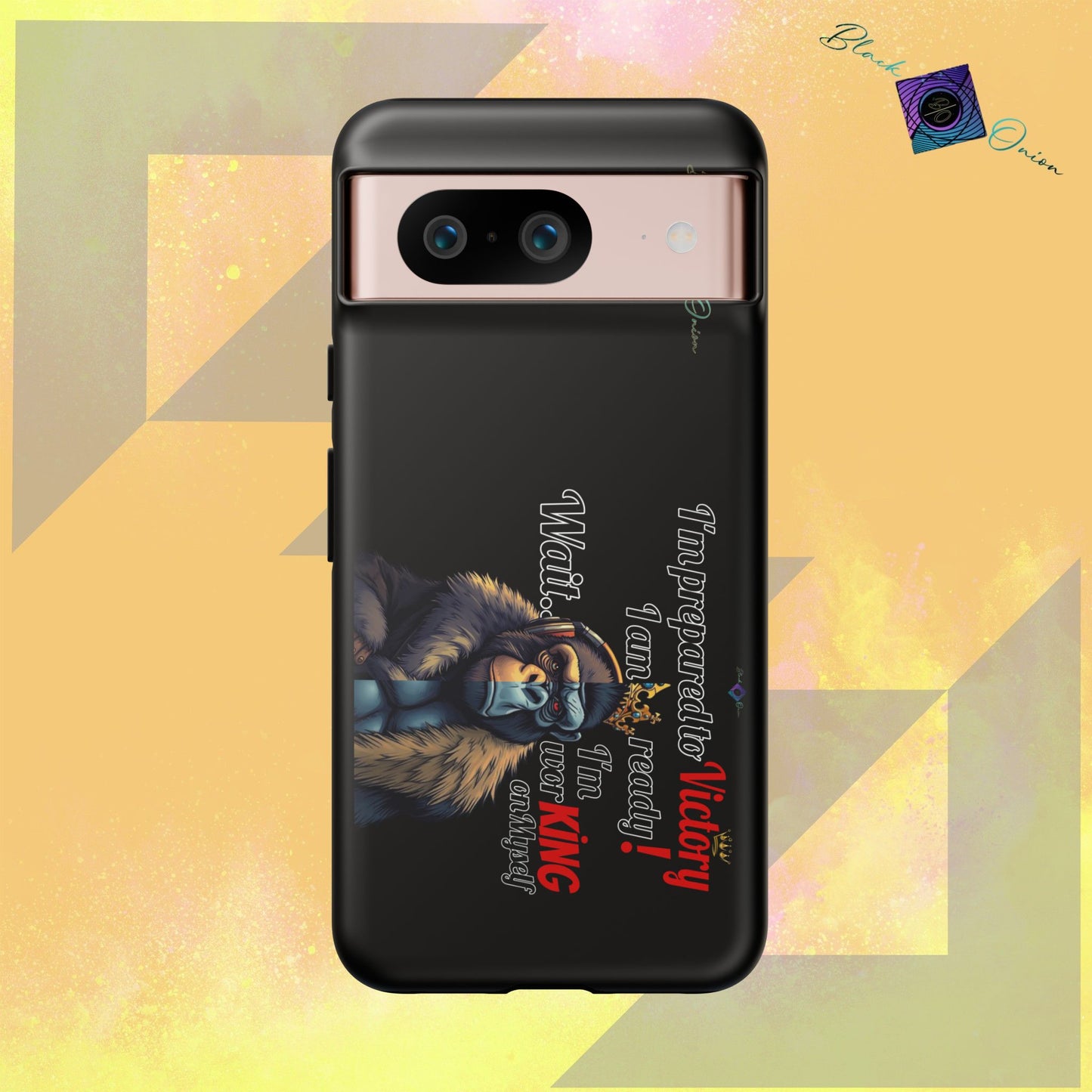 BlackOnion Brand New Phone Case - with Motivational Workout Motif’Victory 👑‘💪🔥🫵
