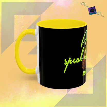 BlackOnion Coffee Mug 2 with Workout Motif ‘Actions speak lauder than words V2’🫵🔥💪