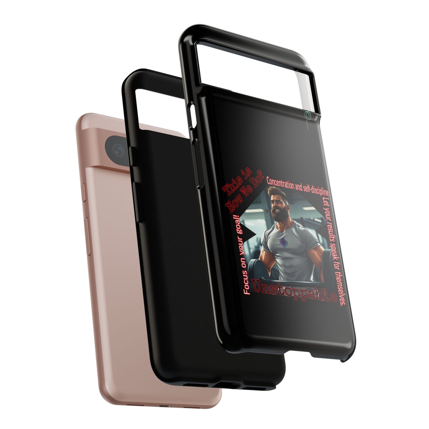 BlackOnion Brand New Phone Case - with Motivational Workout Motif’Unstoppable ‘💪🔥🫵