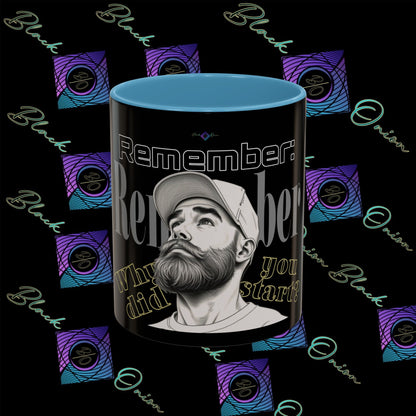 BlackOnion Coffee Mug 2 with Workout Motif ‘Remember V2’🫵🔥💪