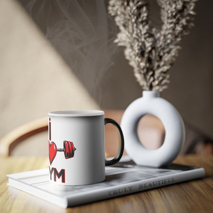 BlackOnion Color Changing Mug with Workout Motif ‘I Love Gym’ 💪🔥🫵