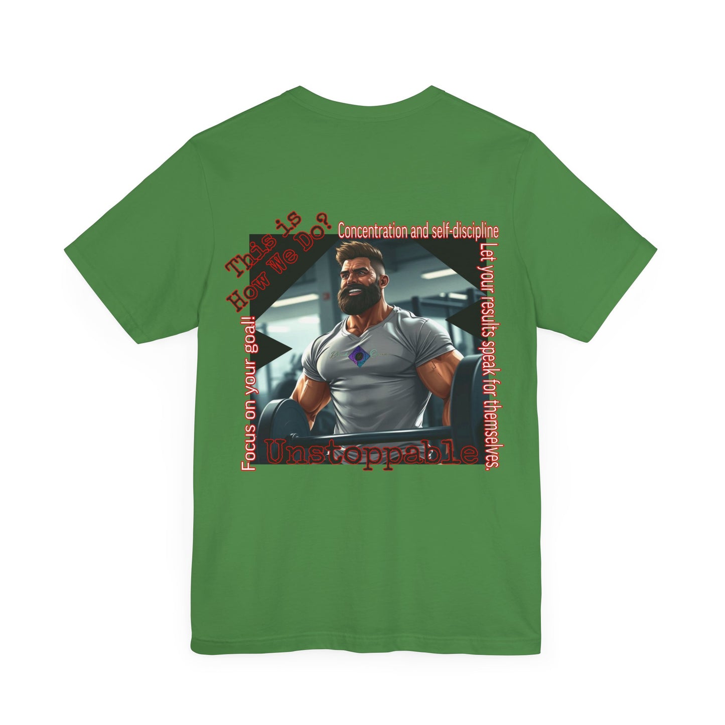 BlackOnion T-shirt with Workout Motif “Unstoppable “💪🔥🫵