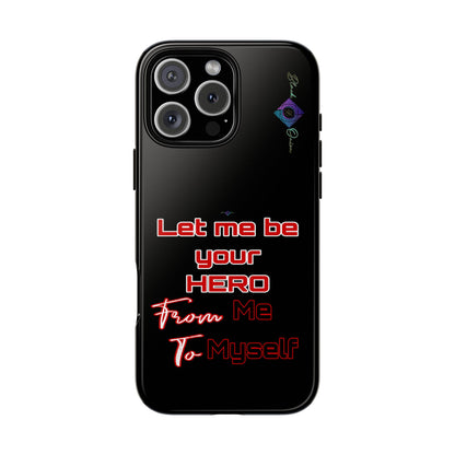 BlackOnion Brand New Phone Case - with Motivational Workout Motif’Let me be your Hero ‘💪🔥🫵