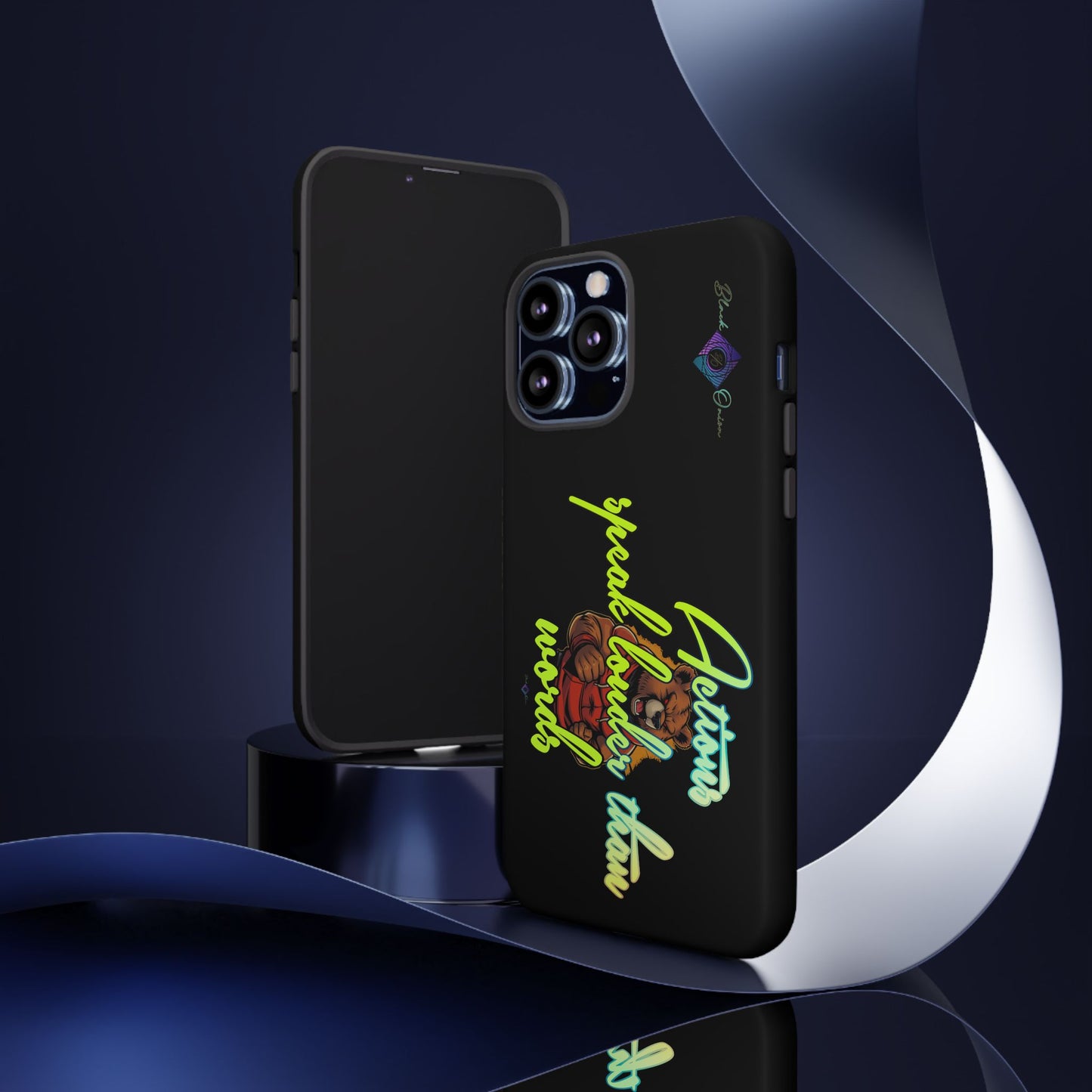 BlackOnion Brand New Phone Case - with Motivational Workout Motif ‘Actions speak lauder ‘💪🔥🫵