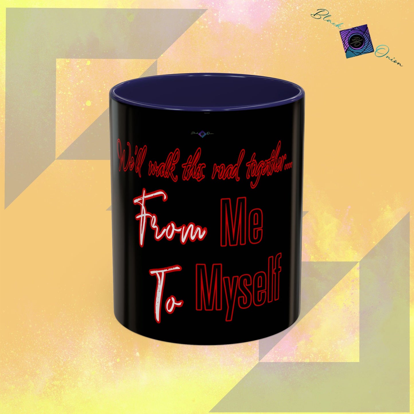 BlackOnion Coffee Mug Serial 2 with Workout Motif ‘ We’ll walk this road together’🫵🔥💪