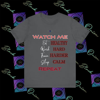 BlackOnion "Watch Me" T-Shirt with Workout Motif V3  💪🔥