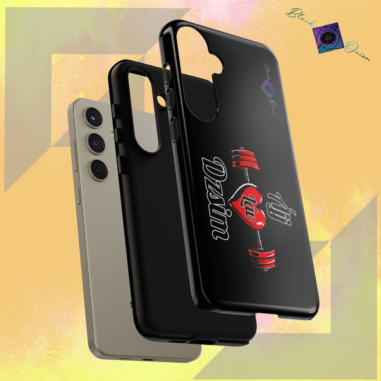 BlackOnion Brand New Phone Case - with Motivational Workout Motif’Ájj Láv Dzsim ‘💪🔥🫵